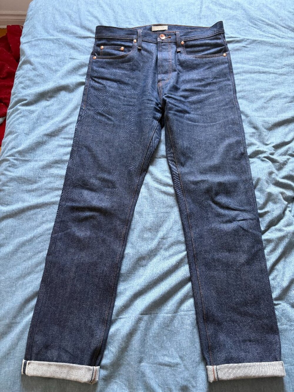 Unbranded UB201 Tapered Fit 14.oz Indigo Selvedge Denim